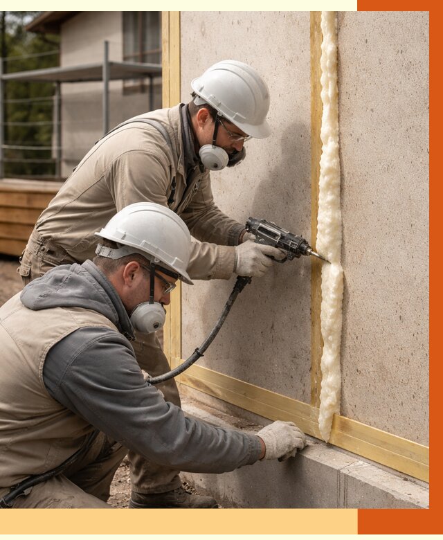 Утепление сип панелей ППУ в Воткинске от 4973 руб. под ключ | ТепломастерВтк