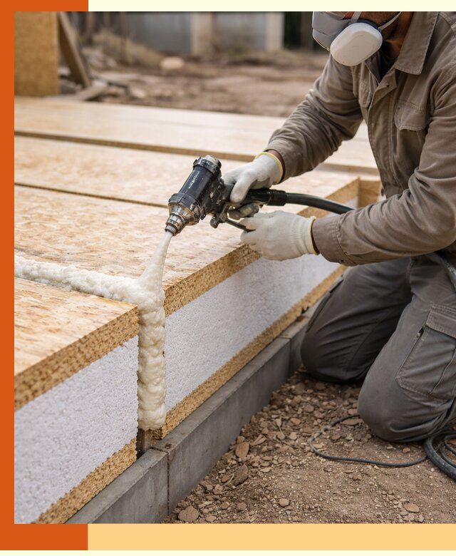 Утепление СИП-панелей пенополиуретаном (ППУ) в Воткинске