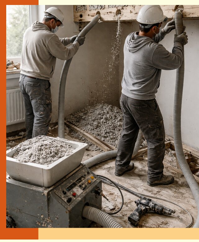 Заполнение пустот перекрытий пеной и наполнителями в Воткинске