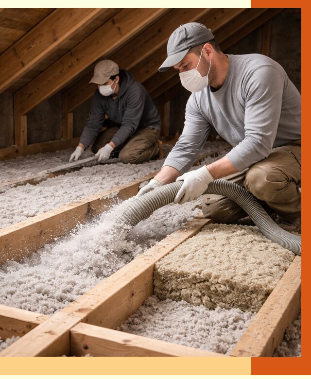 Заполнение полостей чердачного перекрытия в Воткинске от 4662 руб. | ТепломастерВтк