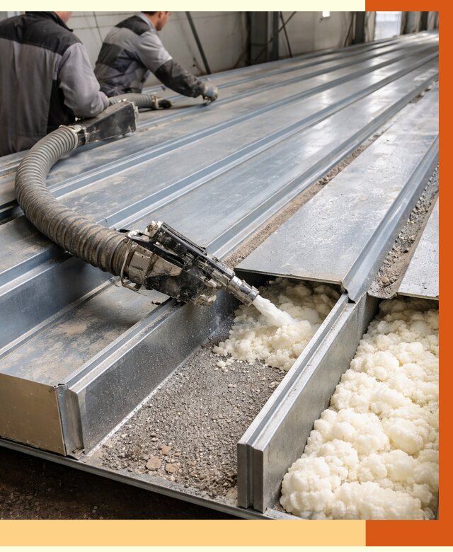 Заполнение пустот кровельных панелей в Воткинске от 7459 руб. под ключ | ТепломастерВтк