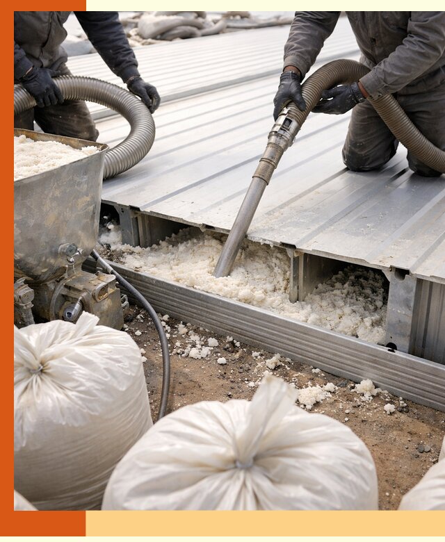 Заполнение пустот кровельных панелей пенными и мокрыми герметиками в Воткинске