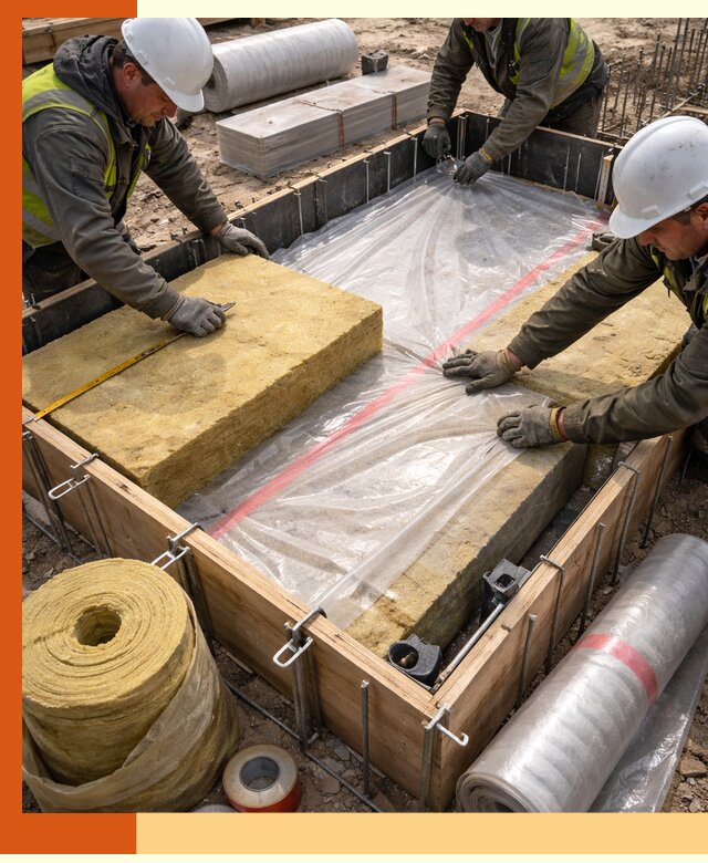 Теплоизоляция опалубки для строительства в Воткинске