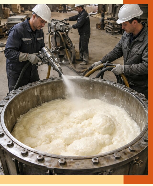 Заливка ППУ в емкости в Воткинске от 7511 руб. — утепление емкости под ключ | ТепломастерВтк