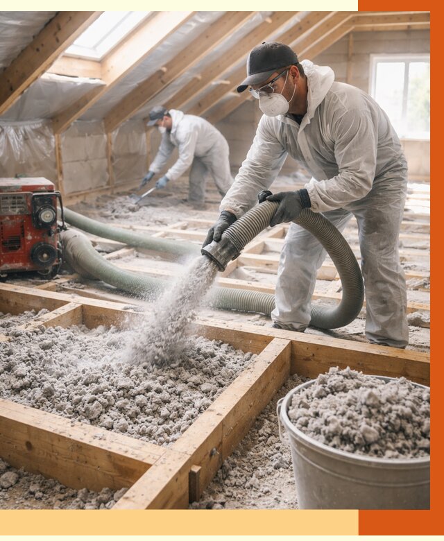 Утепление эковатой в Воткинске от 3056 руб./м2 — монтаж и задувка | ТепломастерВтк