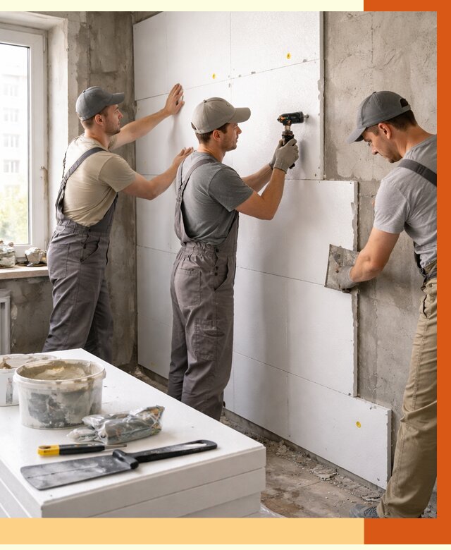 Утепление пенопластом домов и стен в Воткинске от 1917 руб. — ТепломастерВтк