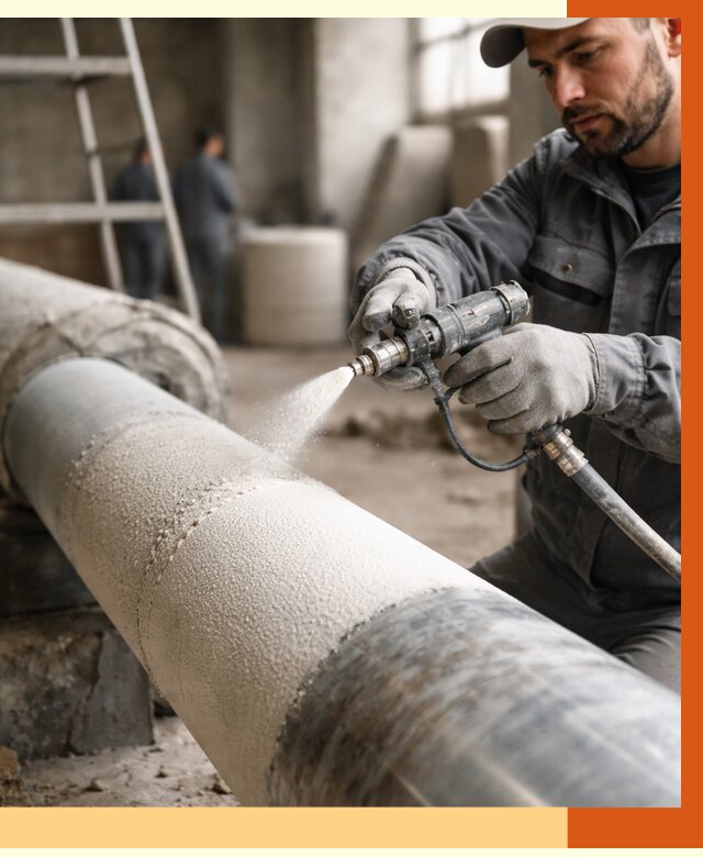 Утепление труб жидкой теплоизоляцией в Воткинске от 7770 руб. под ключ | ТепломастерВтк