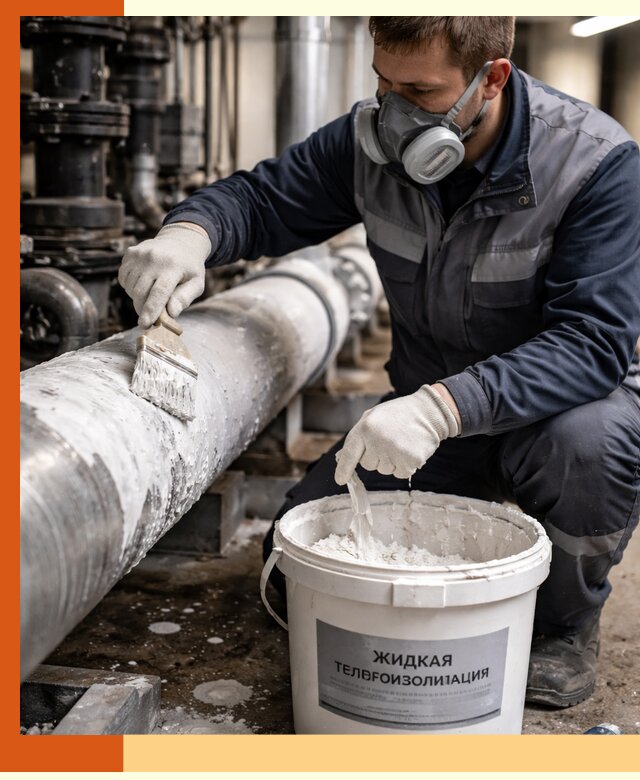 Утепление оборудования жидкой теплоизоляцией в Воткинске