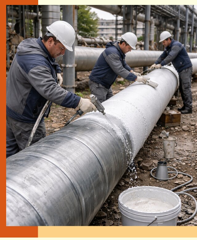 Утепление теплотрассы жидкой теплоизоляцией в Воткинске