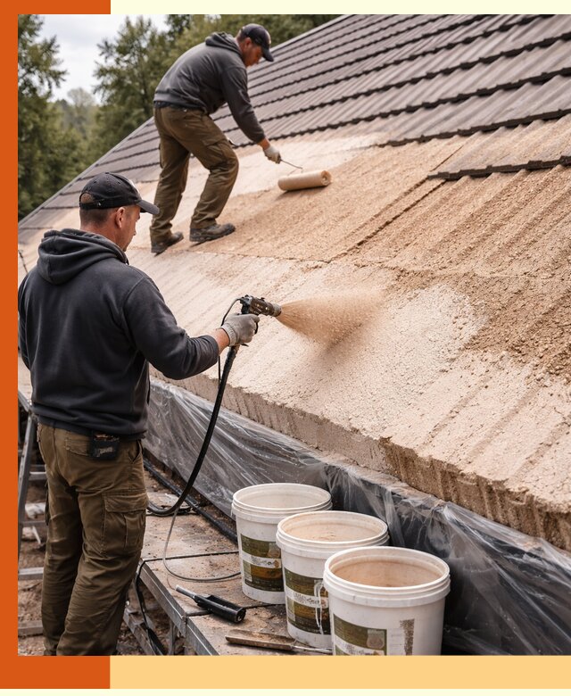 Утепление кровли жидкой пробкой в Воткинске для домов и зданий