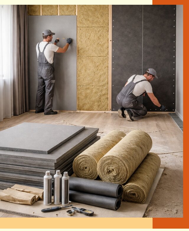 Шумоизоляция дома в Воткинске от 4662 руб/м2 — комплексная звукоизоляция под ключ | ТепломастерВтк