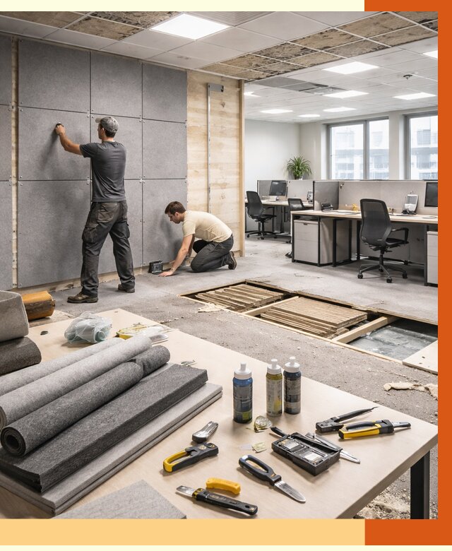 Профессиональная шумоизоляция офиса в Воткинске от 6993 руб. за м2 | ТепломастерВтк