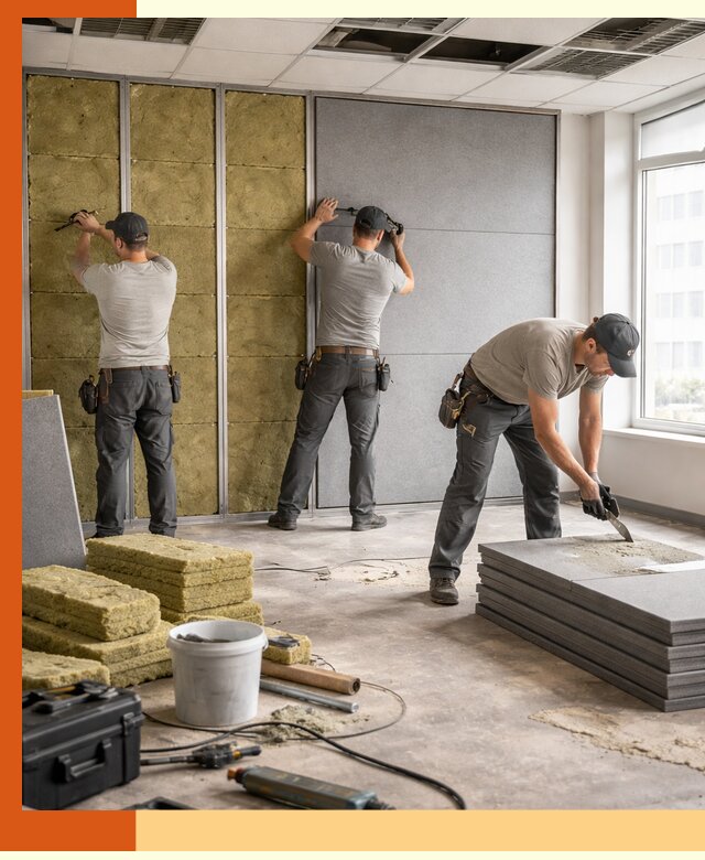 Профессиональная шумоизоляция офисов в Воткинске для комфорта сотрудников