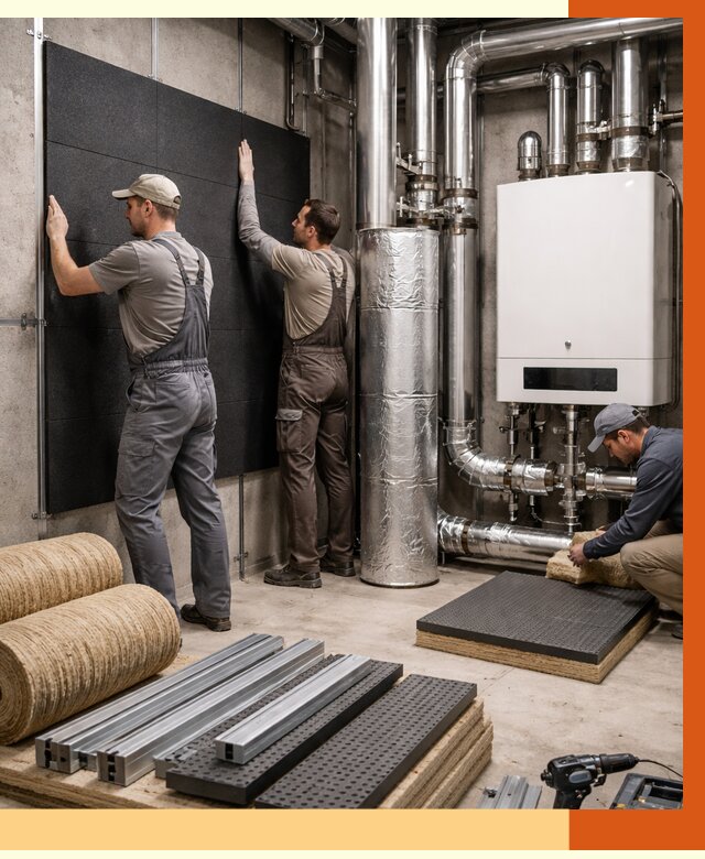 Шумоизоляция котельной в Воткинске от 6734 руб. под ключ | Профессиональная звукоизоляция — ТепломастерВтк