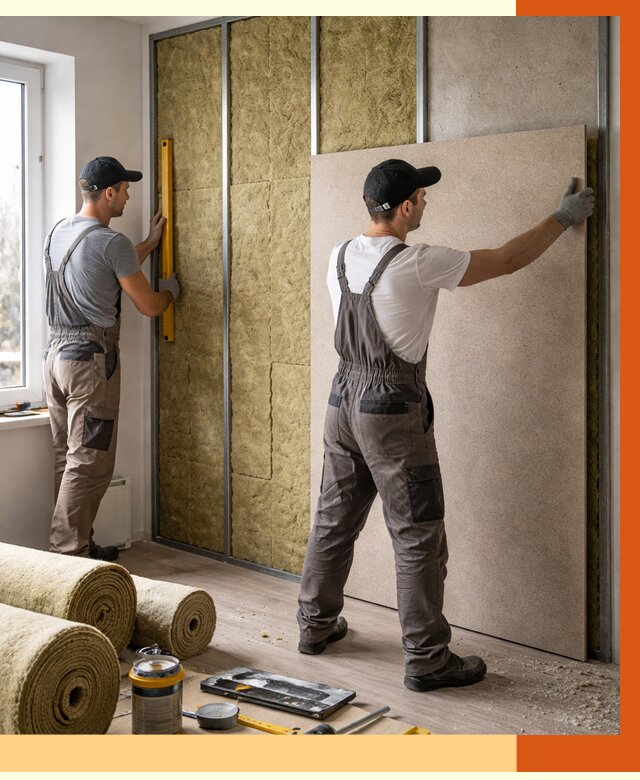 Шумоизоляция стен в Воткинске от 4662 руб/м2 — звукоизоляция стен под ключ | ТепломастерВтк