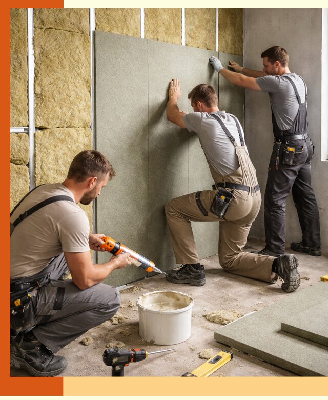 Профессиональная шумоизоляция стен в Воткинске для квартир и домов