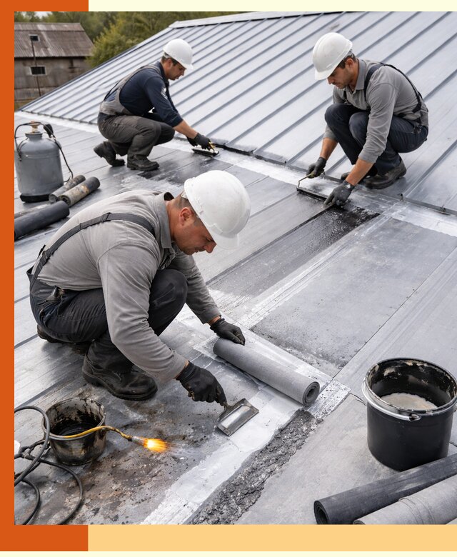 Гидроизоляция металлической кровли с гарантией в Воткинске