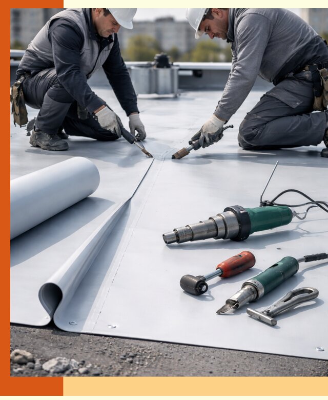 Гидроизоляция мембранной кровли в Воткинске: монтаж и ремонт быстро