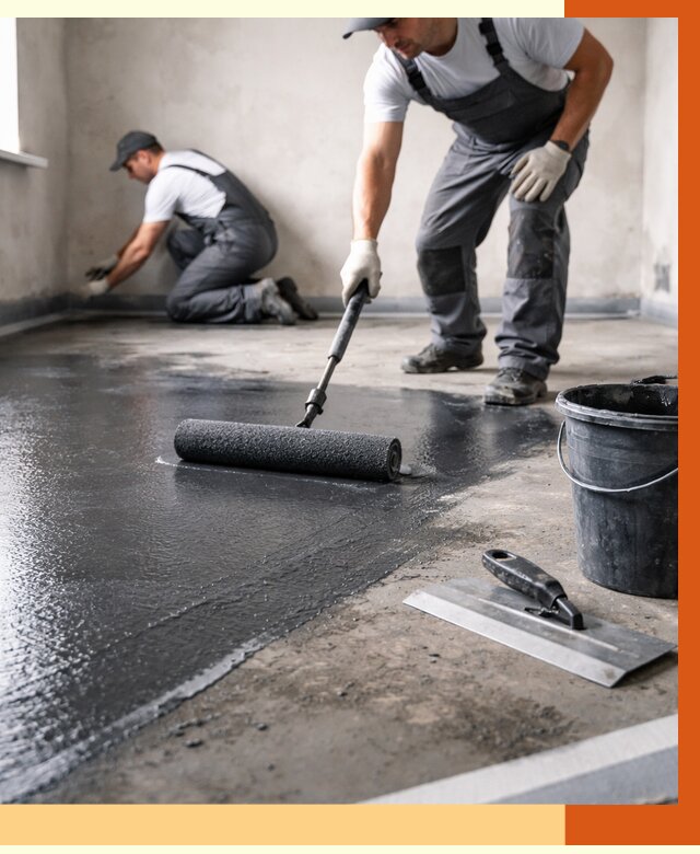 Профессиональная гидроизоляция пола в Воткинске от 8806 руб. под ключ | ТепломастерВтк