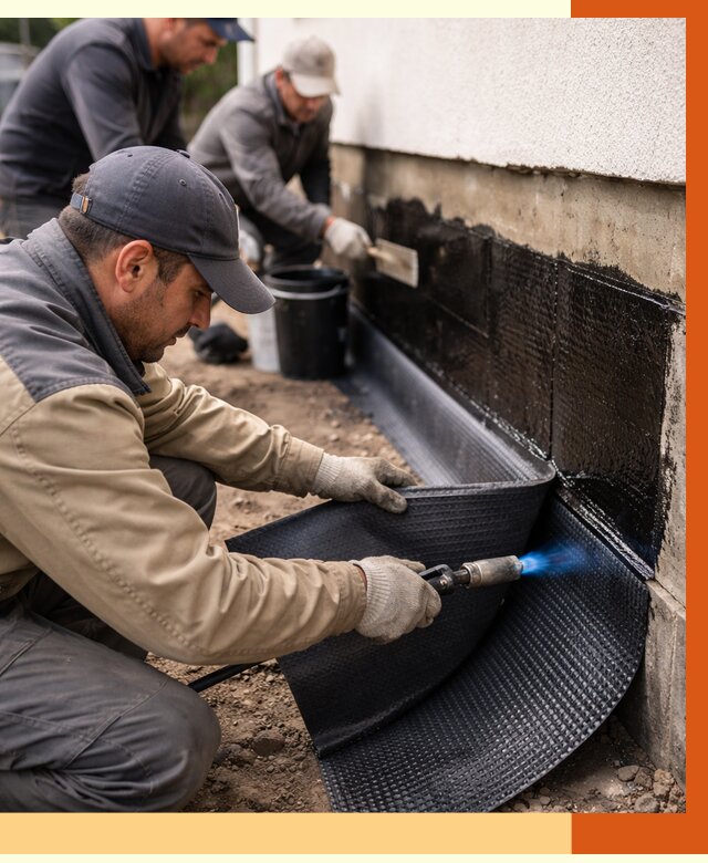 Гидроизоляция цоколя и отмостки в Воткинске от 8806 руб. — ТепломастерВтк