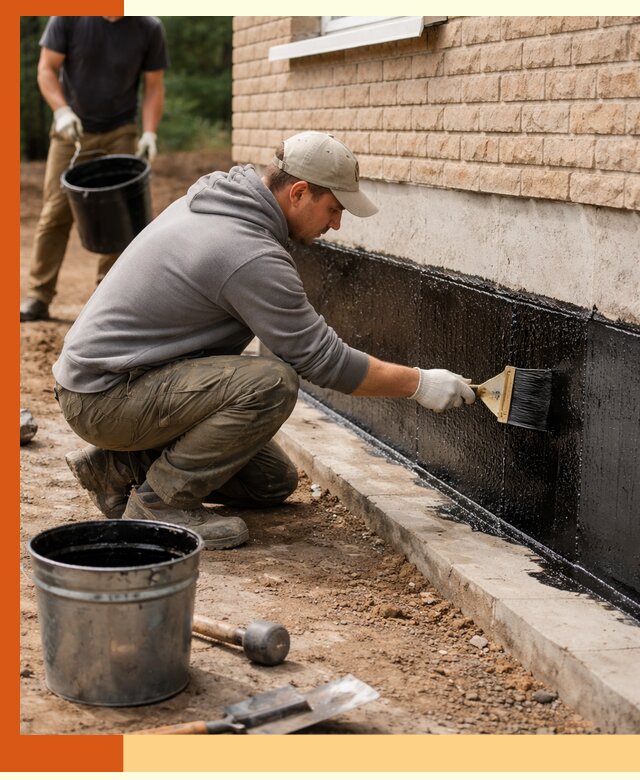 Гидроизоляция цоколя домов и зданий в Воткинске эффективными методами