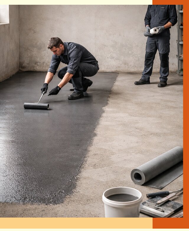 Гидроизоляция гаражного пола в Воткинске от 3626 руб./м² — ТепломастерВтк профессионально