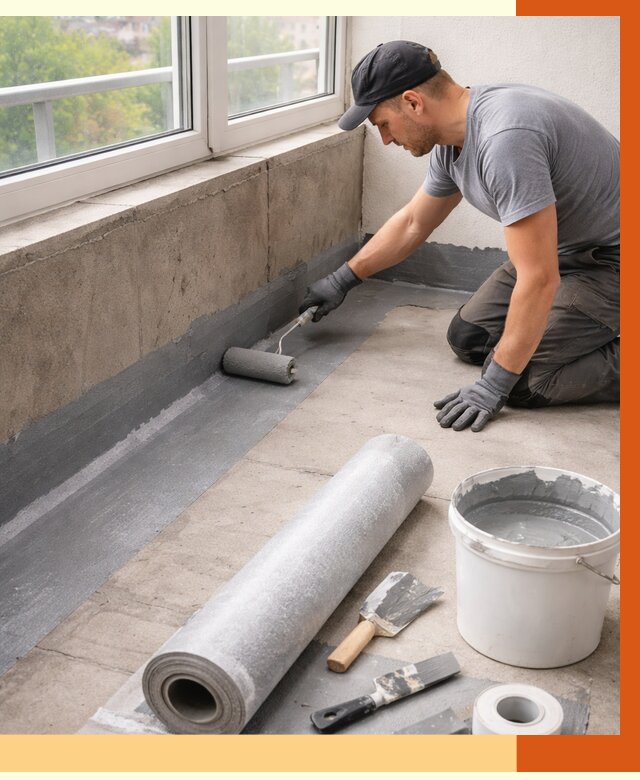 Профессиональная гидроизоляция балкона в Воткинске от 4351 руб. | ТепломастерВтк