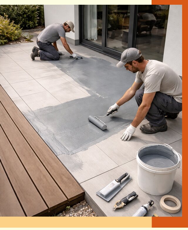 Гидроизоляция террасы в Воткинске под ключ от 7770 руб./м² | ТепломастерВтк