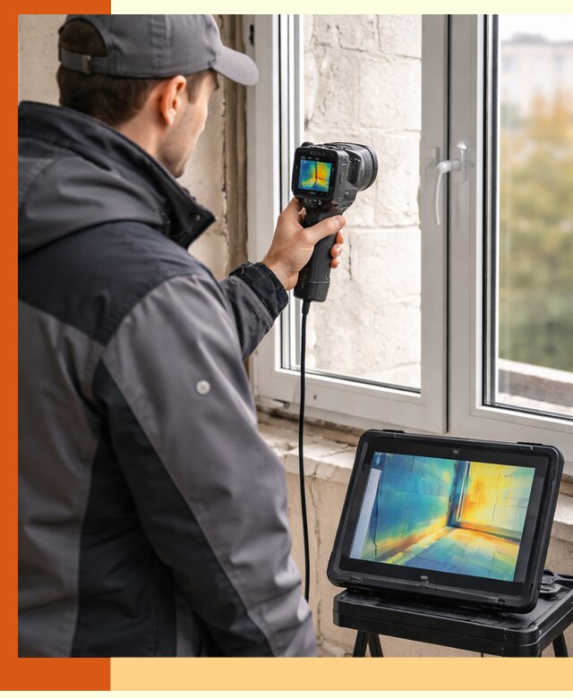 Тепловизионное обследование дома в Воткинске для выявления утечек тепла