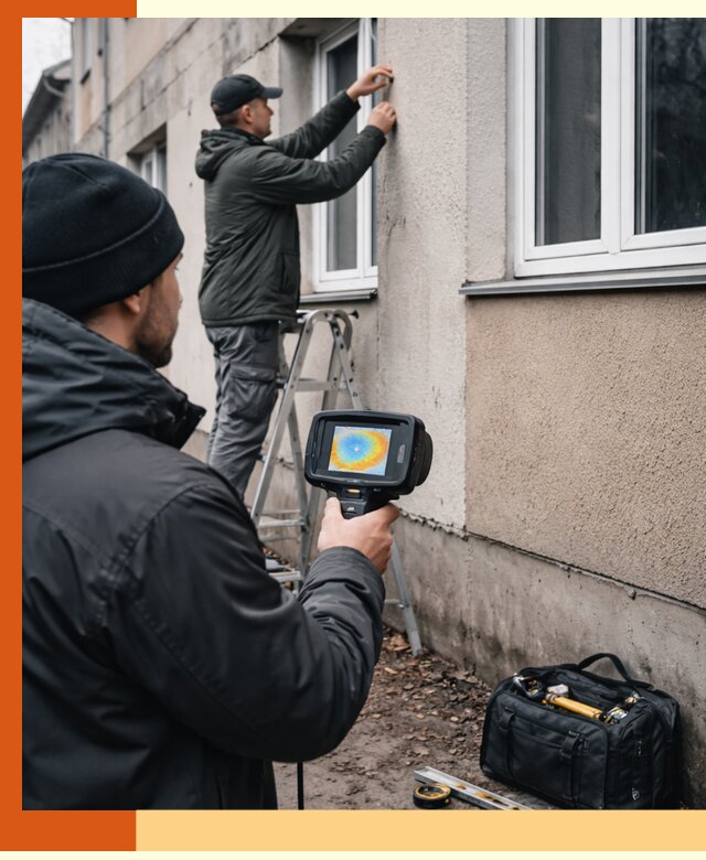 Тепловизионное обследование фасада в Воткинске для выявления дефектов