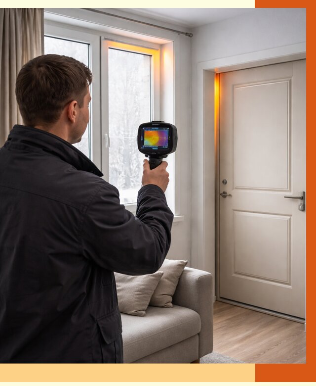 Тепловизионное обследование окон и дверей в Воткинске от 4662 руб. | ТепломастерВтк