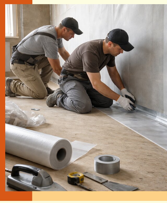 Монтаж пароизоляции для дома и помещений в Воткинске