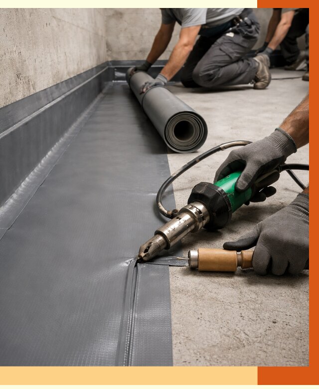 Монтаж гидроизоляционной мембраны в Воткинске от 1031 руб/м2 | ТепломастерВтк