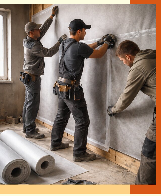 Монтаж ветроизоляции в Воткинске от 4662 руб./м2 — профессионально | ТепломастерВтк