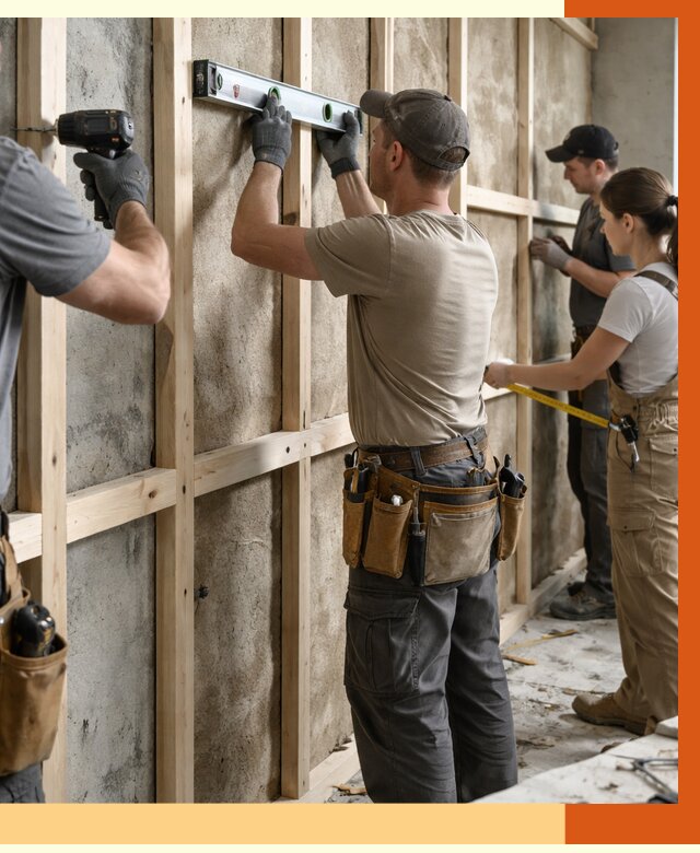 Монтаж обрешетки под утепление в Воткинске от 1191 руб/м² | Заказать у ТепломастерВтк