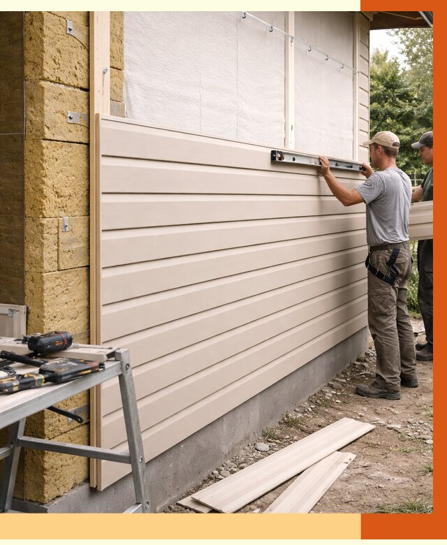 Монтаж сайдинга после утепления в Воткинске от 1917 руб. — обшивка и облицовка | ТепломастерВтк