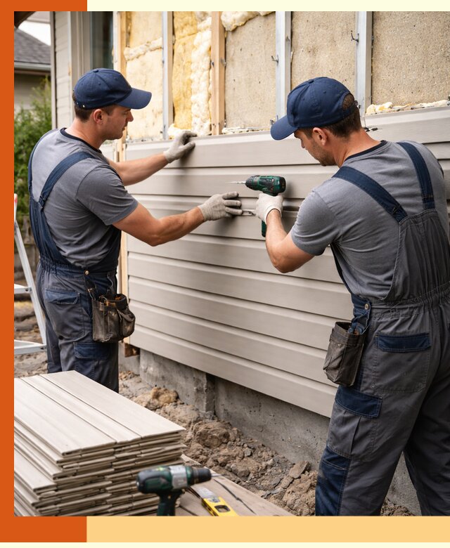 Монтаж сайдинга после утепления в Воткинске качественно и надежно